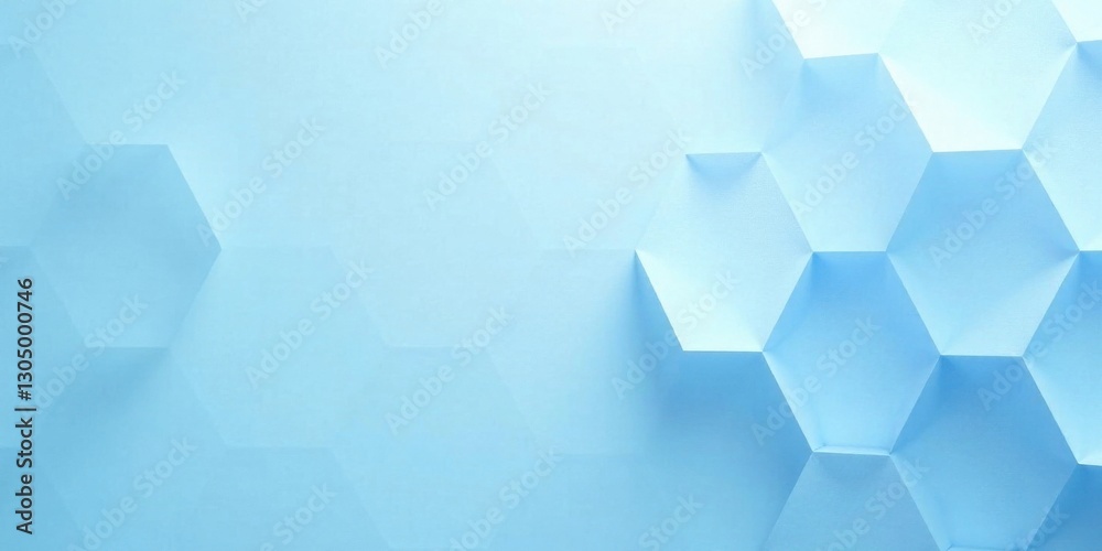 Wall mural abstract light blue hexagon pattern background design for modern presentations