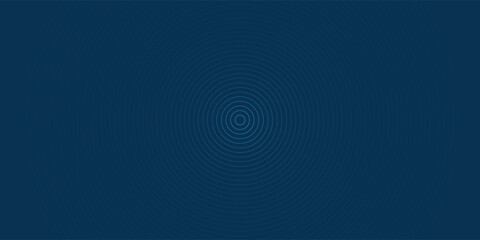 Abstract blue glowing geometric lines on dark blue background. Modern shiny blue circle lines pattern. Futuristic technology concept.