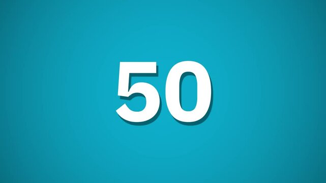 Numbers Counting Down 4K | Seamless Countdown Timer Animation for Video and Digital Displays