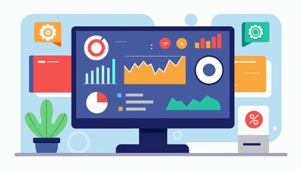 With its realtime data streaming capabilities the dashboard is able to display live updates and alerts keeping users informed of any sudden changes or anomalies.. Vector illustration