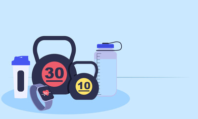 Fitness equipment promoting healthy lifestyle and wellness through exercise