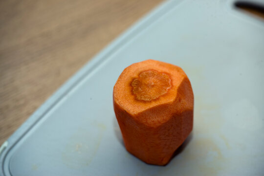 peeled carrot stumb