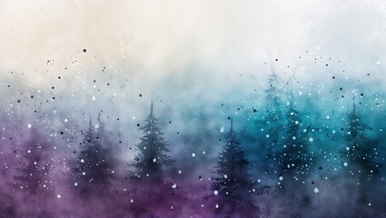 Obraz premium A mystical, abstract representation of a forest with rich hues.