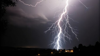 Lightning Strike at Night