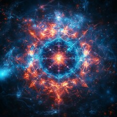 Quantum Field and Energy Particles in a Glowing Cosmic Space
