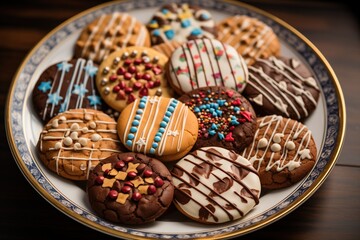 Sweet gingerbread cookies on a plate