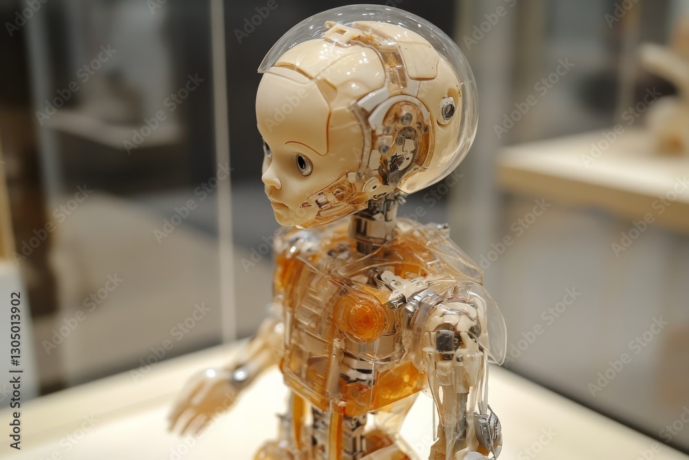 Leinwandbilder innovative humanoid robot displayed in a modern technology exhibition showcasing advanced robotics a