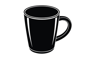 Tea or coffee cup or mug silhouette vector