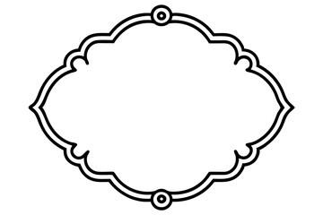 Royal Baroque Frame Line Art – Elegant Ornamental Border Design

