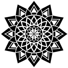 black and white flower