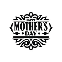 Happy Mother's Day lettering vector.