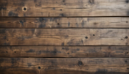 Obraz premium Rustic Brown Wooden Planks Texture - Rustic