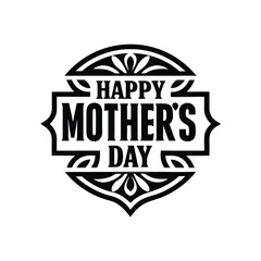 Obraz premium Happy Mother's Day lettering vector.