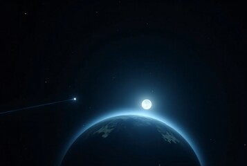 Fototapeta premium earth and moon