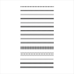 Border frame icon, divider horizontal line vector shape icon for decorative vintage doodle element for design in vector illustration