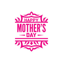 Happy Mother's Day lettering vector.