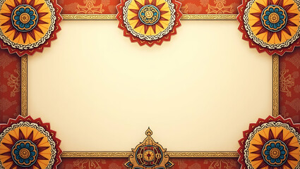 Buddha eyes and mandala patterns border frame with sacred copy space for Vesak concept as Serene Buddha eyes and intricate mandala patterns framing sacred space for Vesak messages in  Photo Stock  Con