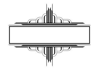 Frame in art nouveau style. Decorative geometric element.