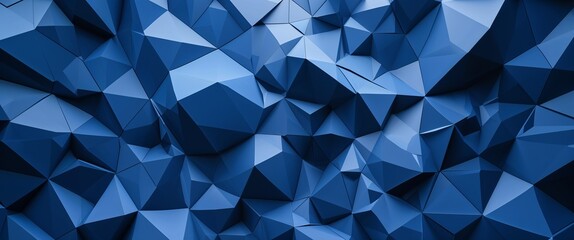 Obraz premium elegant blue theme geometric polygons abstract background concept backdrop illustration cartoon