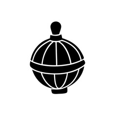 Musical toy silhouette vector art