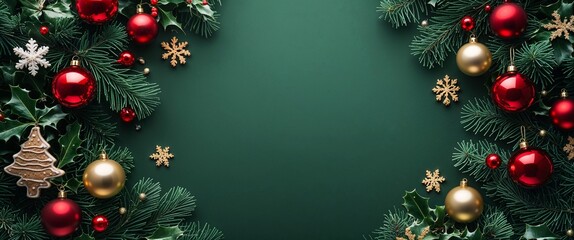 elegant green theme Christmas season abstract background concept backdrop illustration cartoon