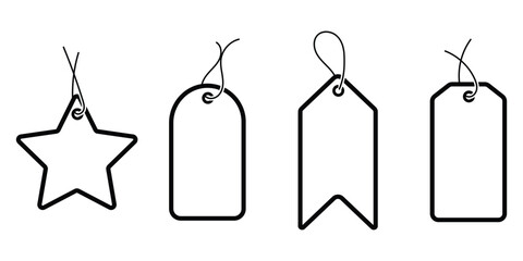 Label price tag icon collection vector illustration.