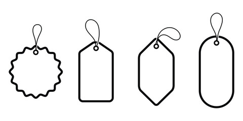 Price tag line illustration