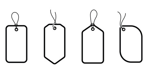 Price tag line illustration