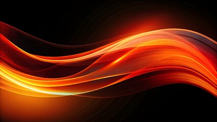 A powerful abstract background with flowing red and orange light waves, evoking energy and motion. Perfect for modern, dynamic designs and technology-inspired visuals.