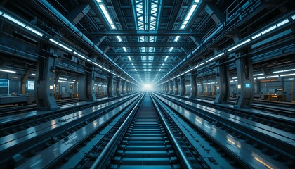 Futuristic Train Station: Sci-Fi Railway Platform Design Concept