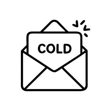 marketing Cold email outreach line icon