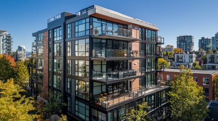 Modern Geometric Luxury Loft with Sunlit Balcony