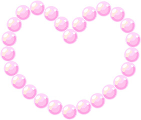 Coquette Pink Pearl Heart Frame