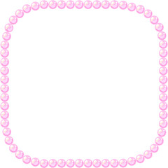 Fototapeta premium Coquette Pink Pearl Square Frame