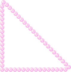 Coquette Pink Pearl Triangle Frame