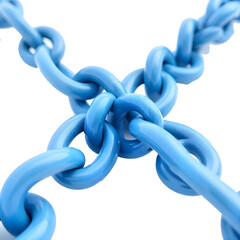 Obraz premium Interlinked Blue Chains