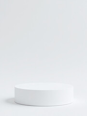 White 3d Cylinder Podium With Transparent Background Ideal For Product Display, Promotion, And Advertising As A Png Image File.
