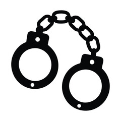 black leather handcuff