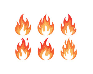 fire flames set