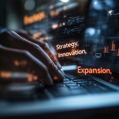 businessman working on laptop