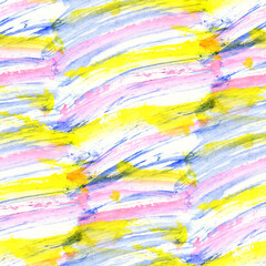 Abstract seamless pattern with watercolor spots. Hand-drawn illustration.