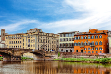 Santa Trinita (Holy Trinity) is a stone arched bridge over the Arno River in Florence, region of Tuscany, Italy.