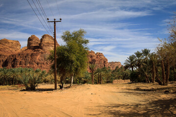Red rocks near AlUla view, Saudi Arabia, 
