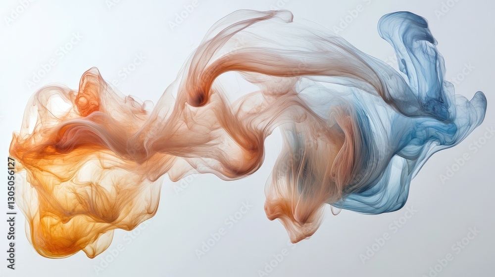 Poster a mesmerizing swirl of colorful ink in water, creating abstract patterns.