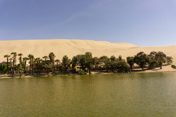 Huacachina Oasis and Lake, Ica Region, Peru, South America