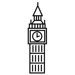 Big Ben Clock Tower vector icon