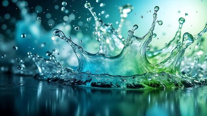 Aqua Splash: Teal and Green Water Crown