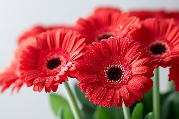 Many different coloring flowers in the summer isolated on white background