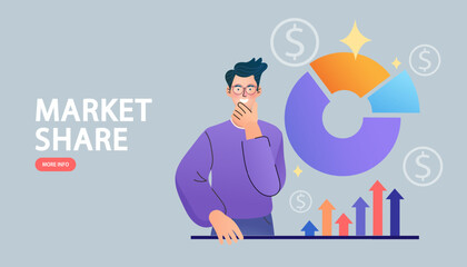 A professional man celebrates business success with a profit chart, symbolizing growth, investment returns, and strategic progress toward goals. 
