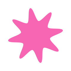Cute pink star burst doodle